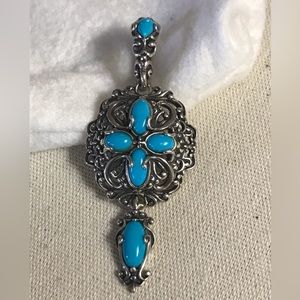 Carolyn pollack sterling silver turquoise enhancer